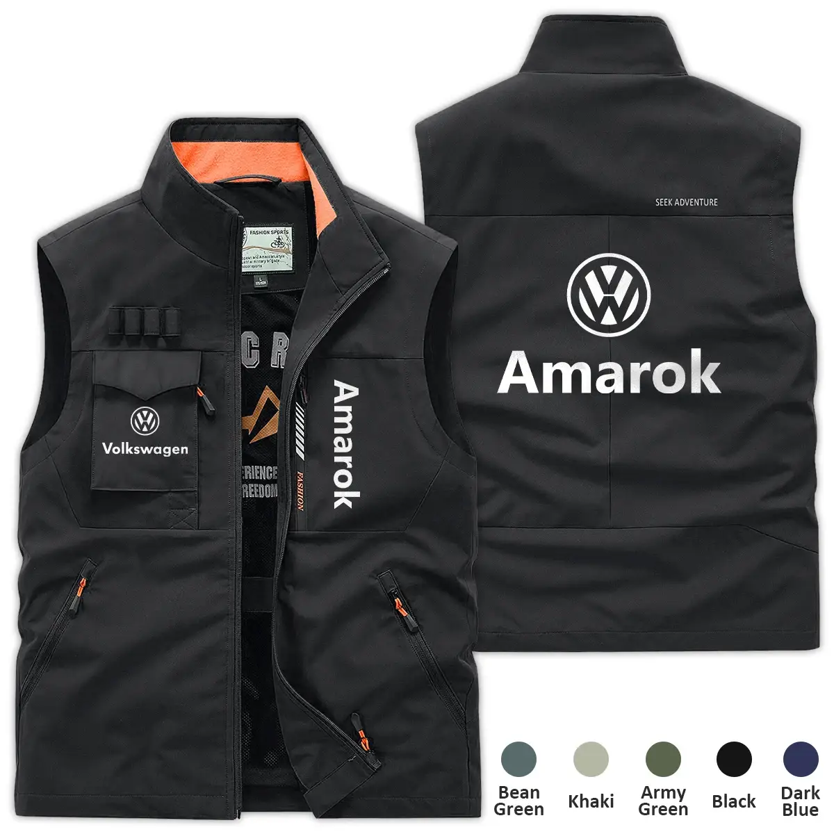 Volkswagen Amarok Exclusive Logo Outdoor Sleeveless Vest CAROSV1106VKAZ - Volkswagen Amarok Vest
