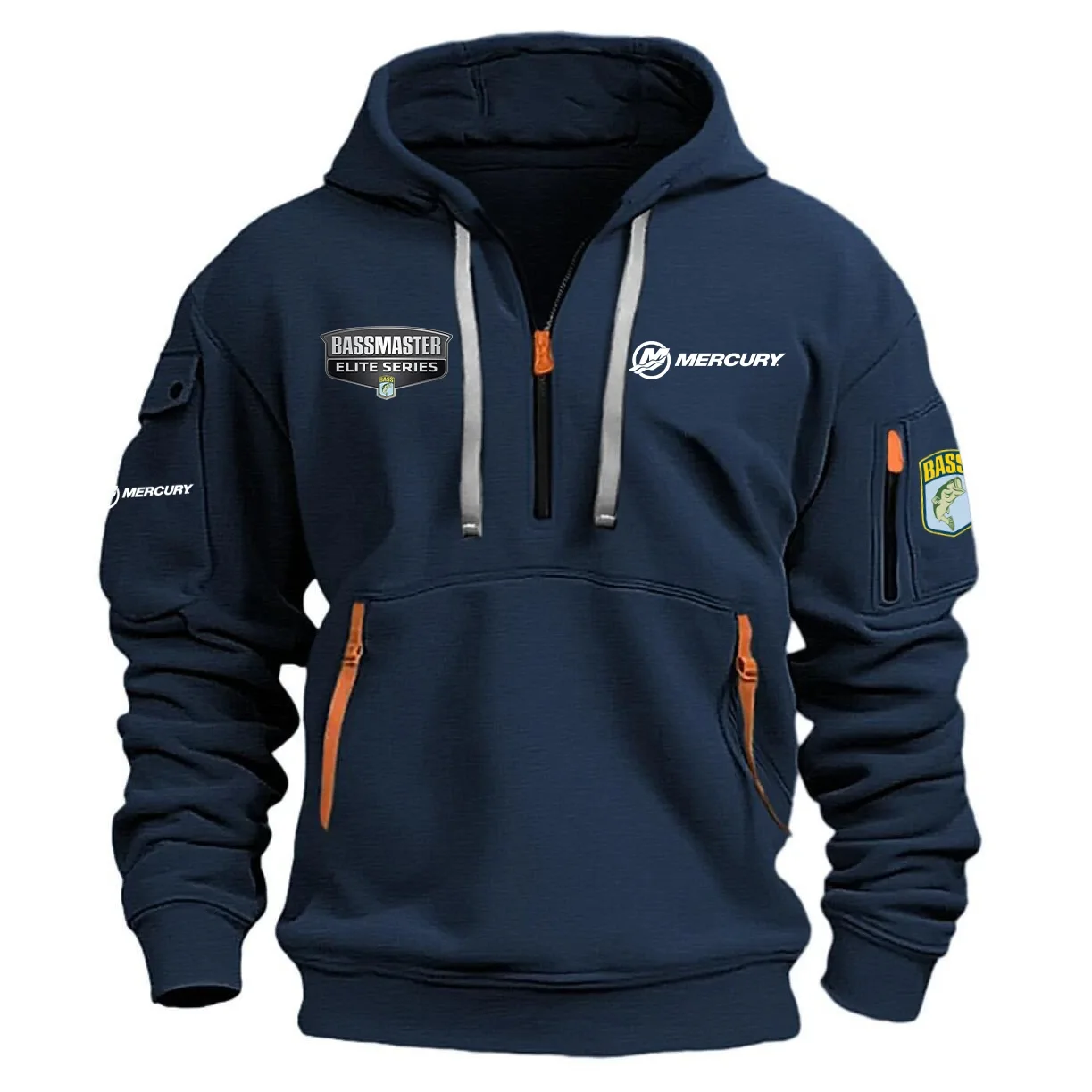 Mercury Bassmaster Elite Tournament Half Zipper Hoodie HCAH11501EM - Mercury Bassmaster Elite Tournament Hoodie