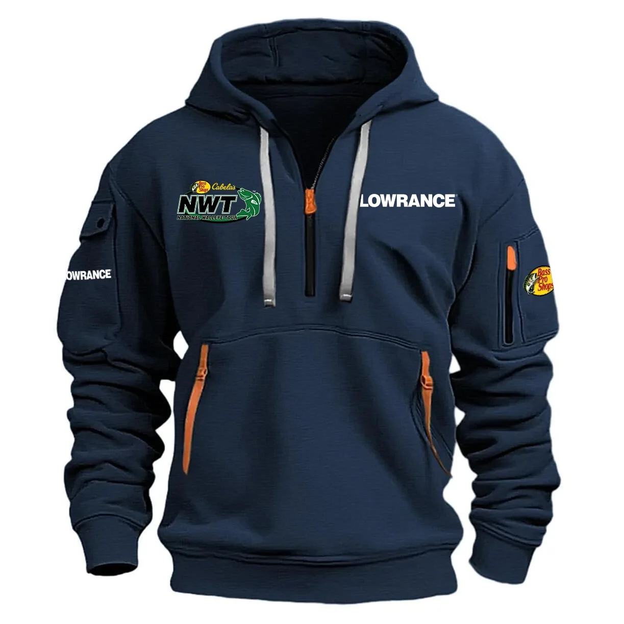 Lowrance National Walleye Tour Half Zipper Hoodie HCAH11501NWL - Lowrance National Walleye Tour Hoodie