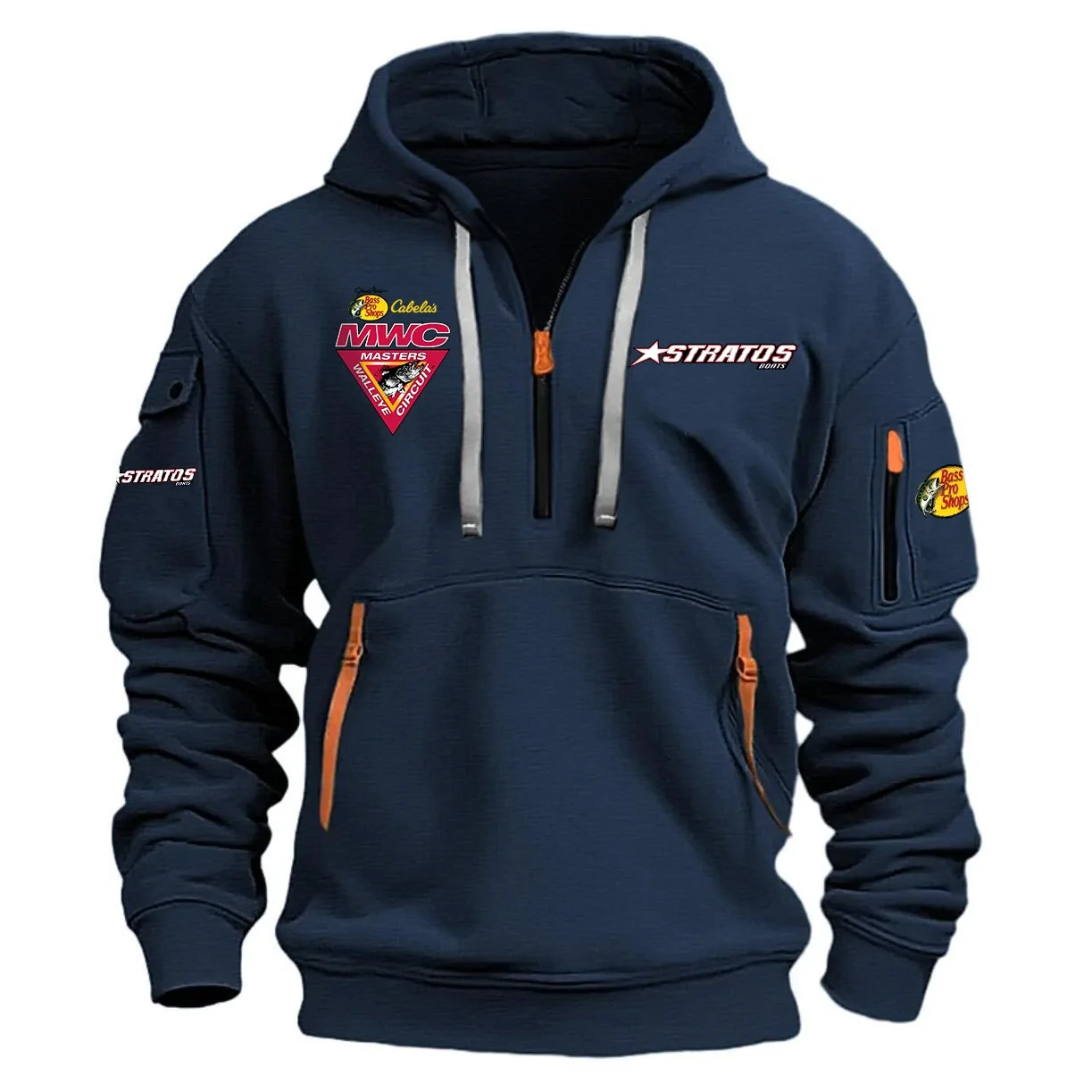 Statros Masters Walleye Circuit Half Zipper Hoodie HCAH11501SAMW - Statros Masters Walleye Circuit Hoodie