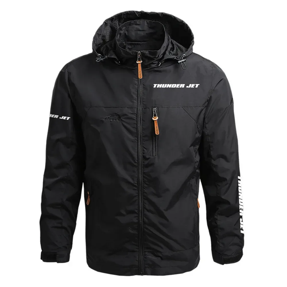Thunder Jet Exclusive Logo Waterproof Outdoor Jacket Detachable Hood HCPDJH611TJZ - Thunder Jet Gift