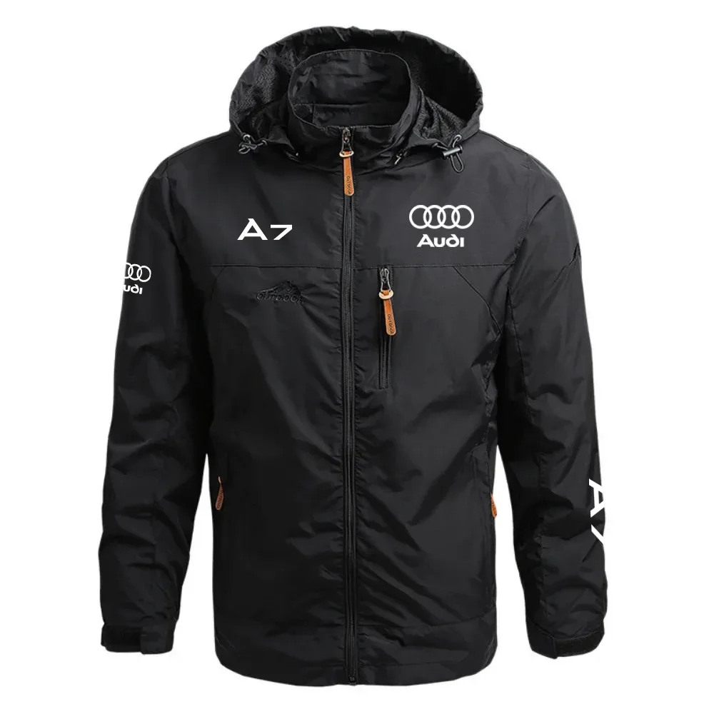 Audi A7 Waterproof Outdoor Jacket Detachable Hood Windbreaker HTWOJAUA7 - Audi Jacket