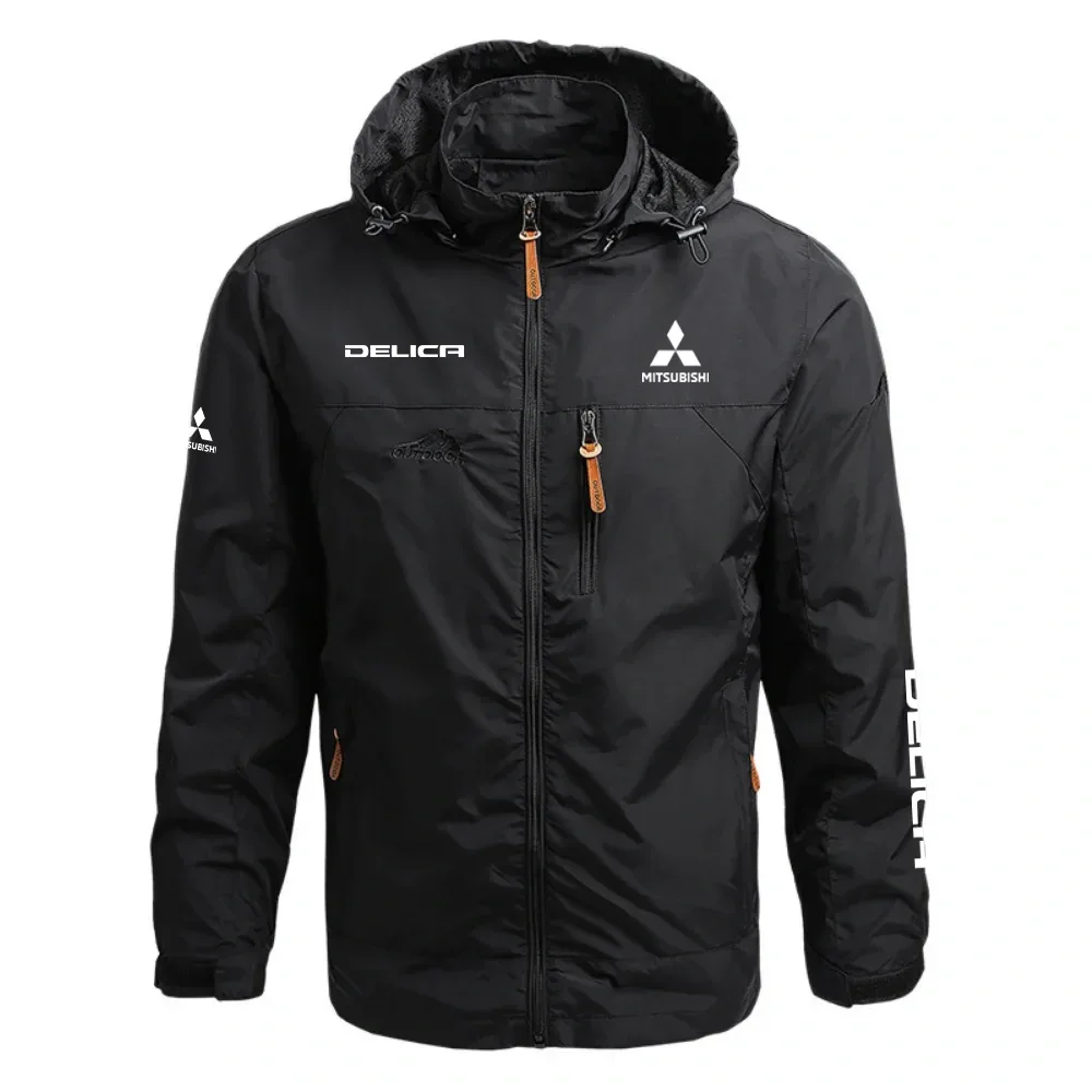 Mitsubishi Delica D:5 Waterproof Outdoor Jacket Detachable Hood Windbreaker HTWOJMSBDEL - Mitsubishi Jacket