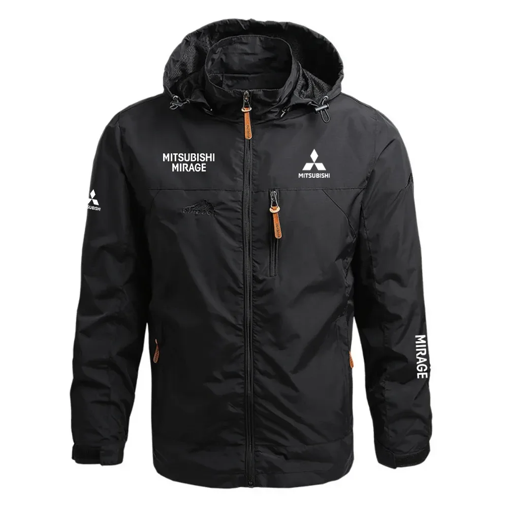 Mitsubishi Mirage Waterproof Outdoor Jacket Detachable Hood Windbreaker HTWOJMSBMIR - Mitsubishi Jacket