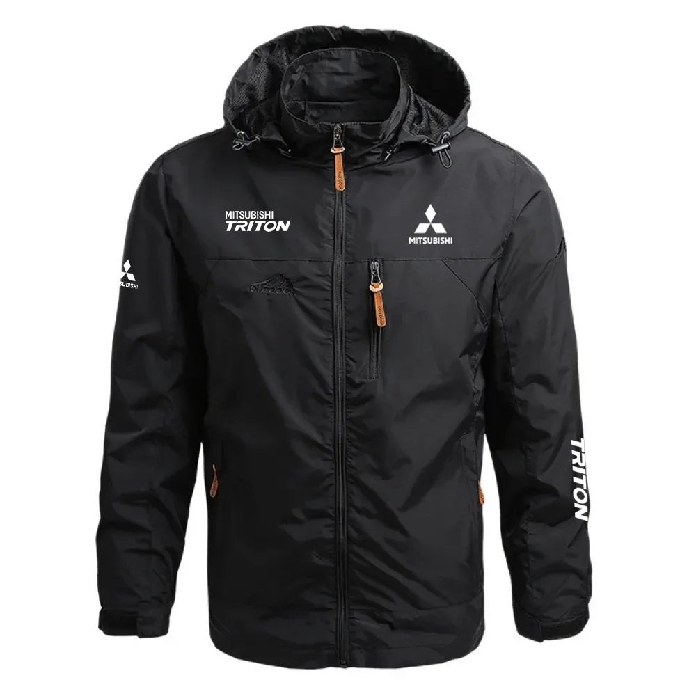 Mitsubishi Triton Waterproof Outdoor Jacket Detachable Hood Windbreaker HTWOJMSBTRI - Mitsubishi Jacket