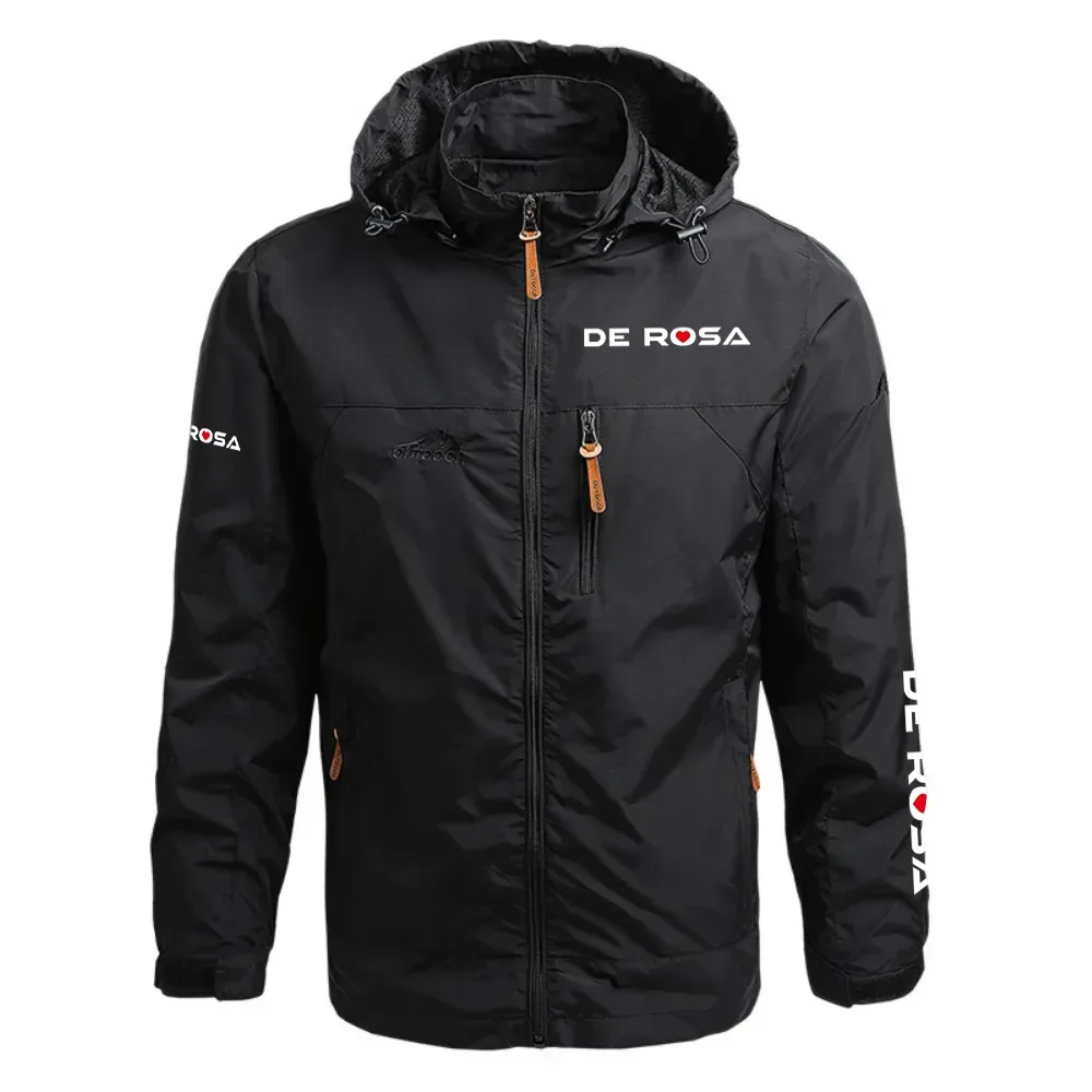 De Rosa Exclusive Logo Waterproof Outdoor Jacket Detachable Hood OSBCLWOJ1211DRZ - De Rosa Jacket