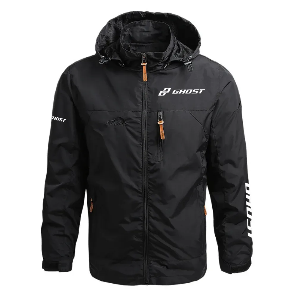 Ghost Bikes Exclusive Logo Waterproof Outdoor Jacket Detachable Hood OSBCLWOJ1211GHZ - Ghost Bikes Jacket