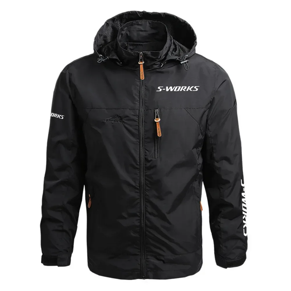S-Works Exclusive Logo Waterproof Outdoor Jacket Detachable Hood OSBCLWOJ1211SWZ - S-Works Jacket