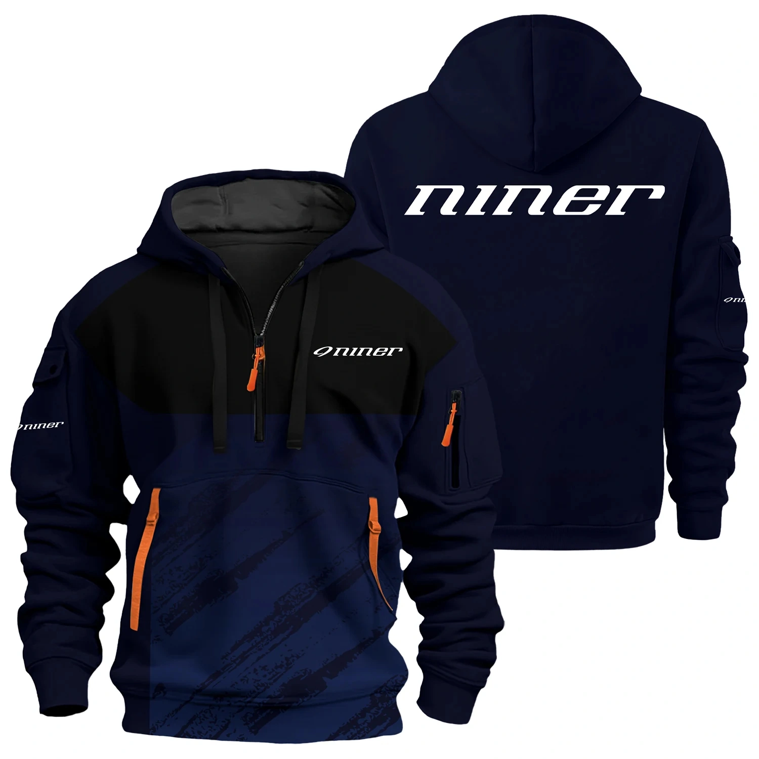 Niner Exclusive Logo Half Zipper Hoodie OSMTBHHZ3D121104NNZ - Niner Hoodie