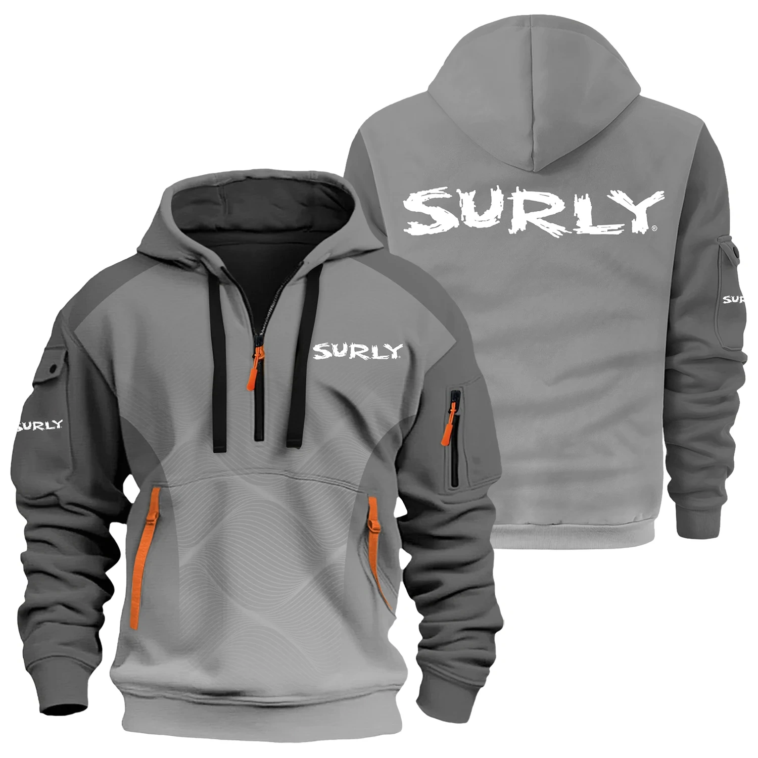 Surly Exclusive Logo Half Zipper Hoodie OSMTBHHZ3D121105SRZ - Surly Hoodie