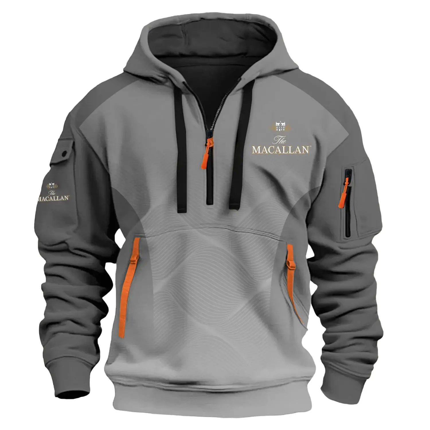 Macallan Exclusive Logo Half Zipper Hoodie OUEU3DHHZ005MCZ - Macallan Hoodie