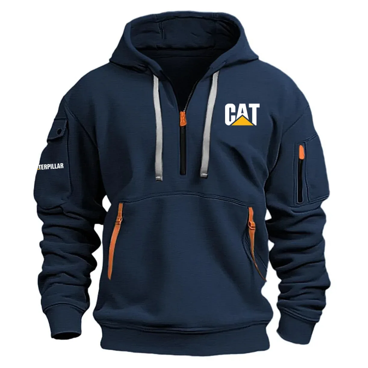 Caterpillar Exclusive Logo Half Zipper Hoodie OUFAHHZ0819CTZ - Caterpillar Hoodie