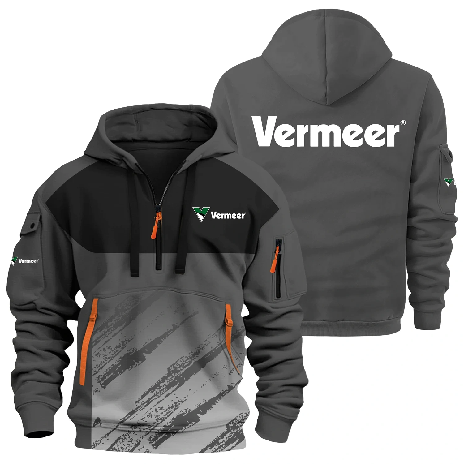 Vermeer Exclusive Logo Half Zipper Hoodie OUFAHHZ3D081904VMZ - Vermeer Hoodie