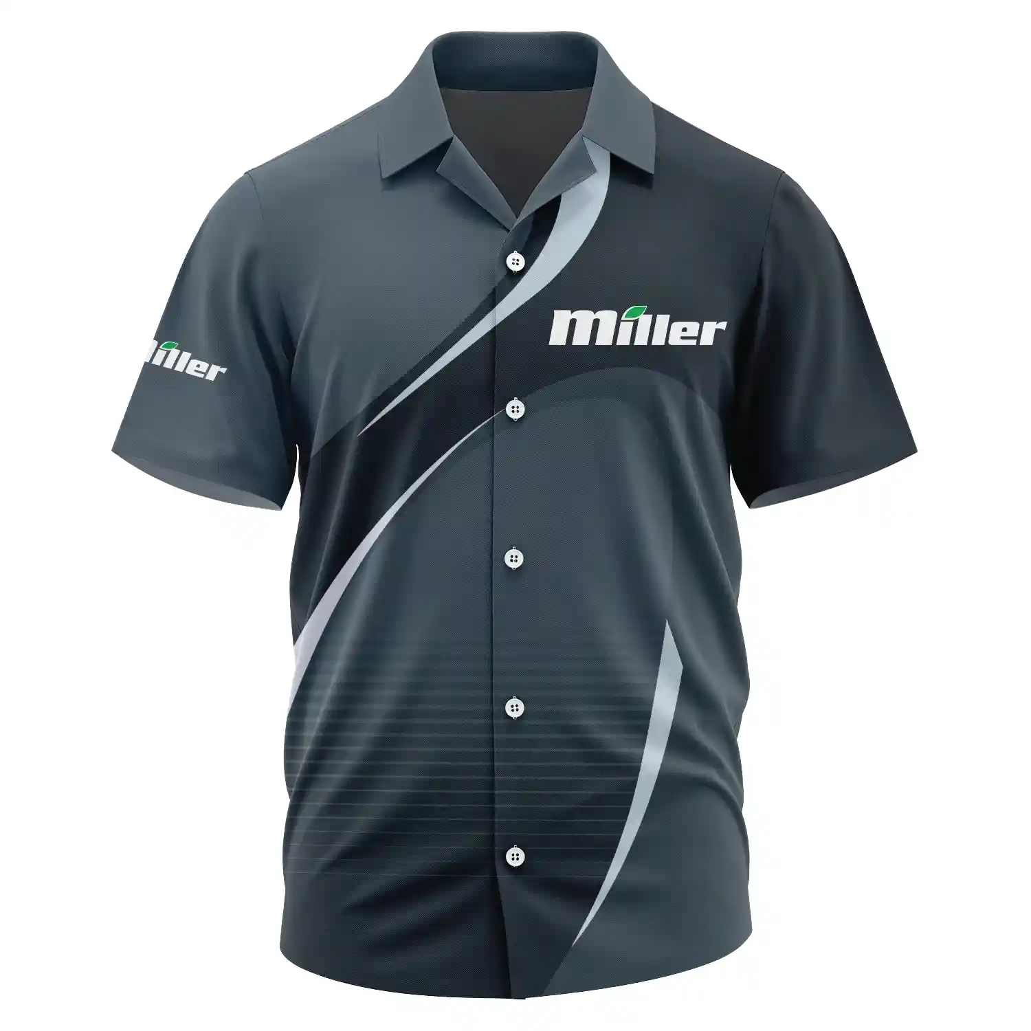 Miller Exclusive Logo Short Sleeve Camp Collar Shirt OUFAHWS3D081901MLZ - Miller Shirt