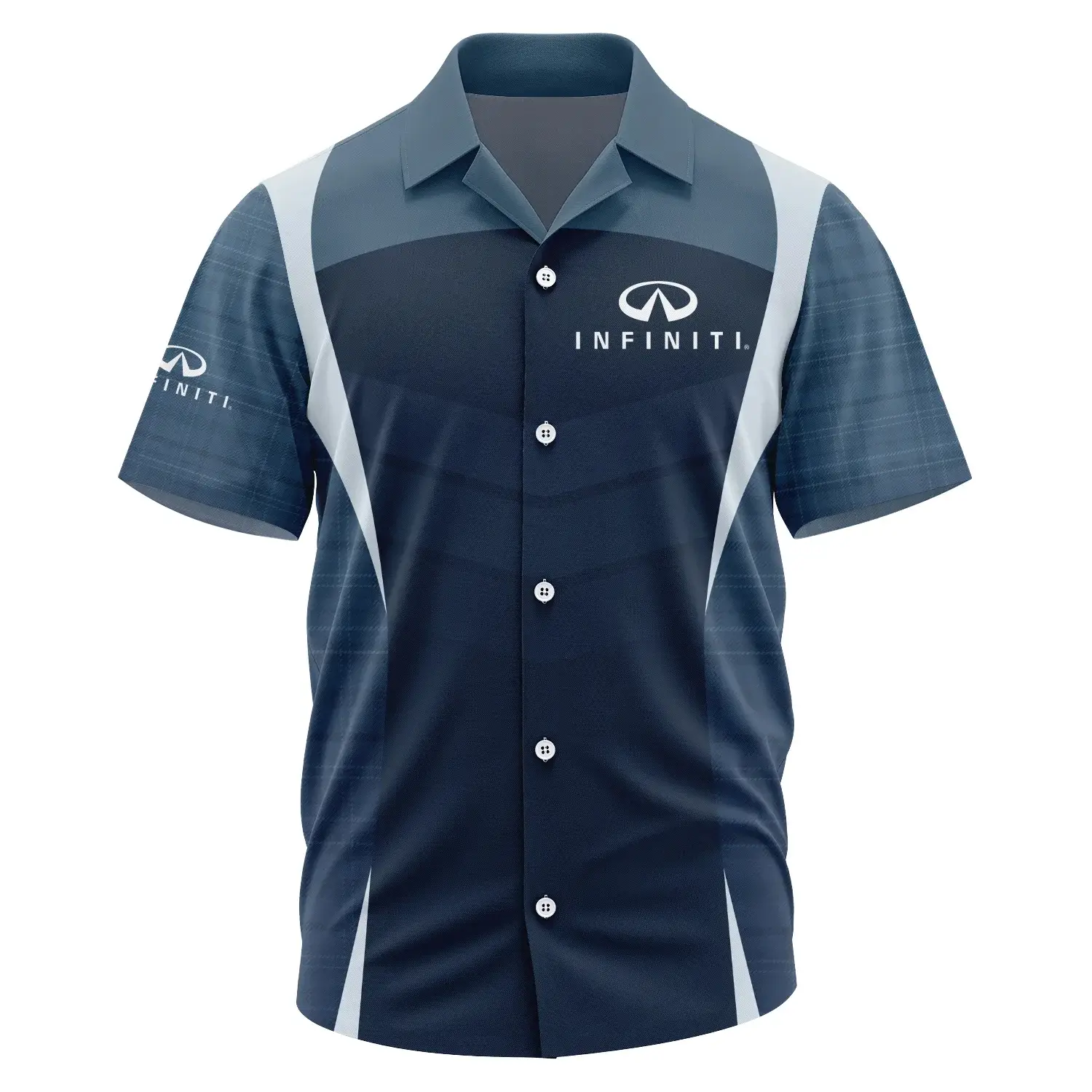 Infiniti Exclusive Logo Short Sleeve Camp Collar Shirt OUFAHWS3D081903INFZ - Infiniti Shirt