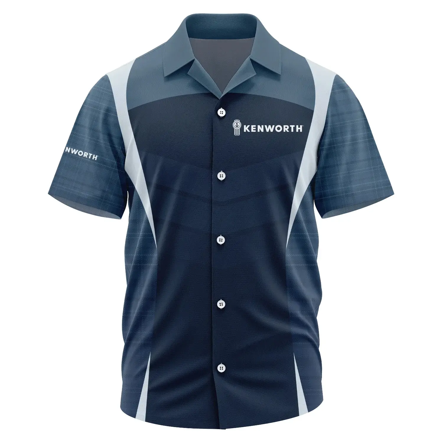Kenworth Exclusive Logo Short Sleeve Camp Collar Shirt OUFAHWS3D081903KWZ - Kenworth Shirt