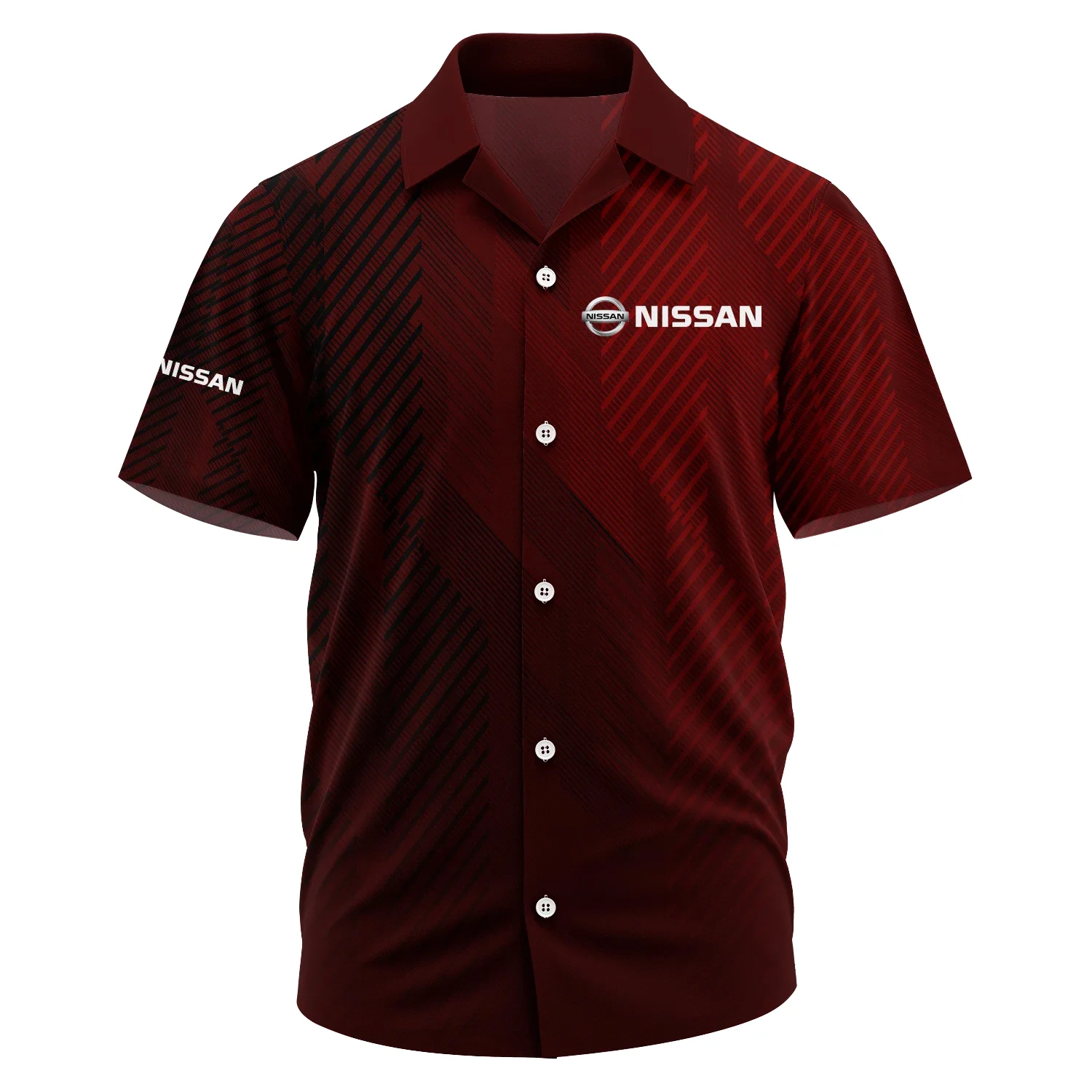 Nissan Exclusive Logo Short Sleeve Camp Collar Shirt OUFAHWS3D081906NIZ - Nissan Shirt