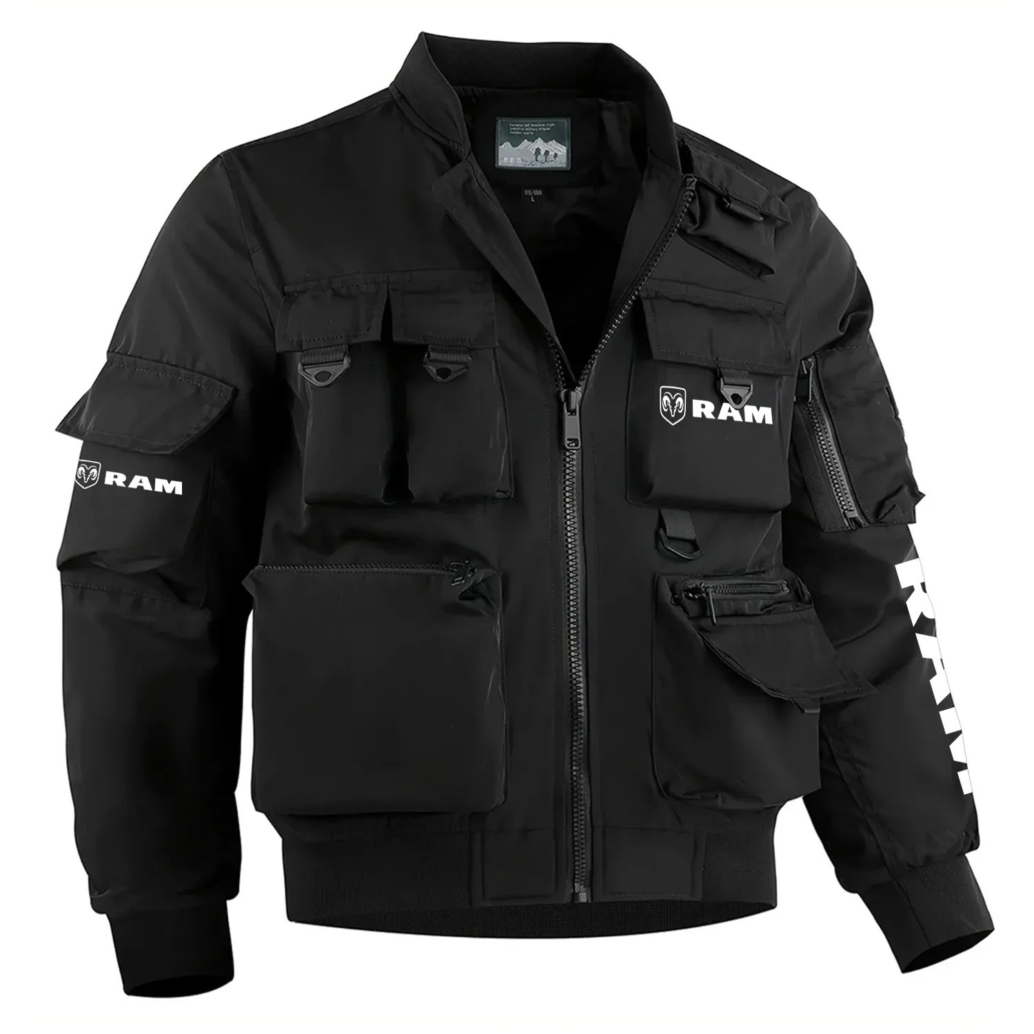 Ram Exclusive Logo Multi Pocket Bomber Jacket Waterproof Windproof OUFAMPBJ0819RMZ - Ram Gift