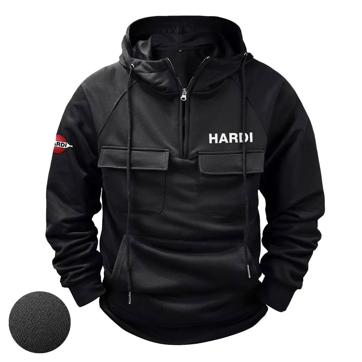 Hardi Exclusive Logo Tactical Quarter Zip Hoodie OUFATQZ0819HAZ - Hardi Hoodie