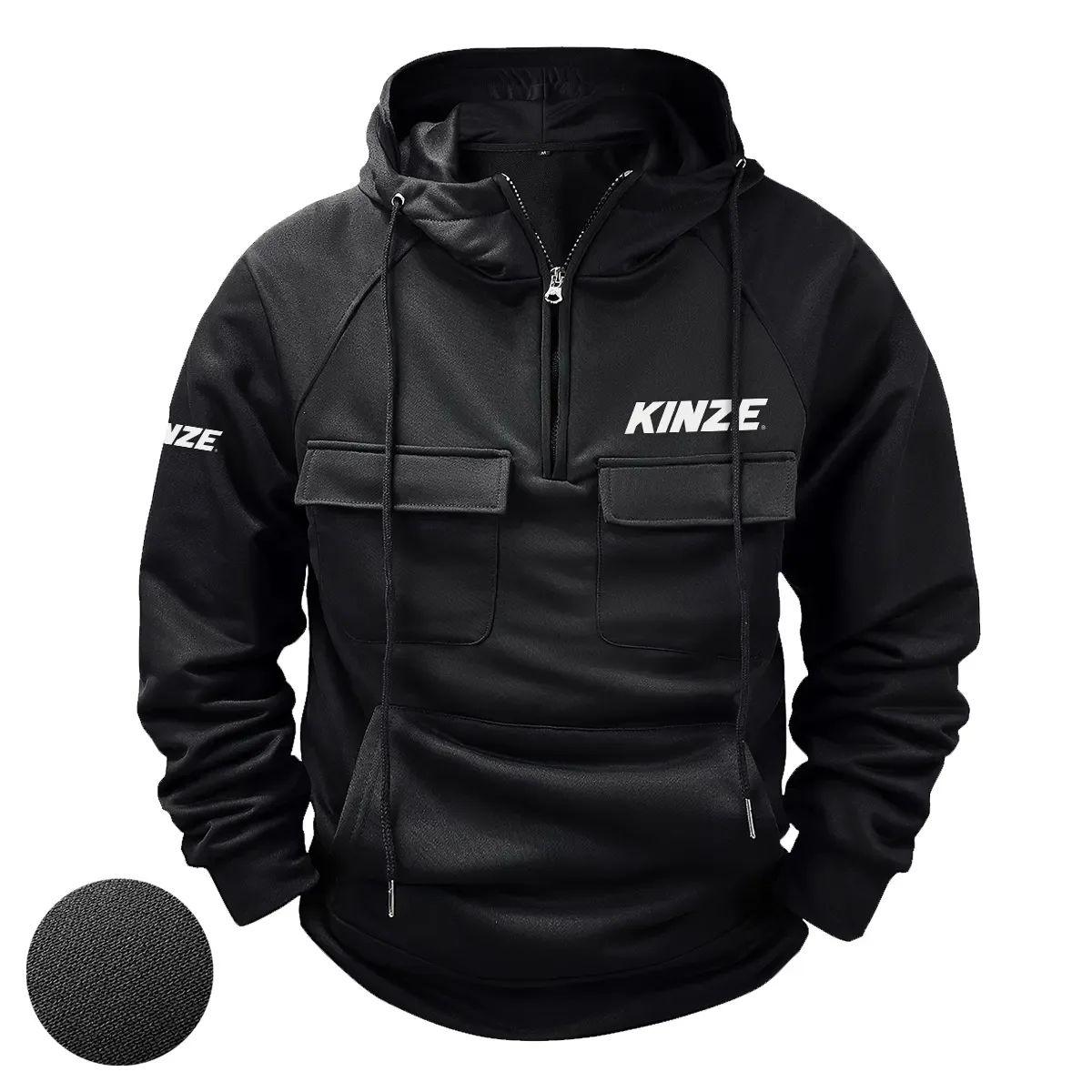 Kinze Manufacturing Exclusive Logo Tactical Quarter Zip Hoodie OUFATQZ0819KMZ - Kinze Manufacturing Hoodie