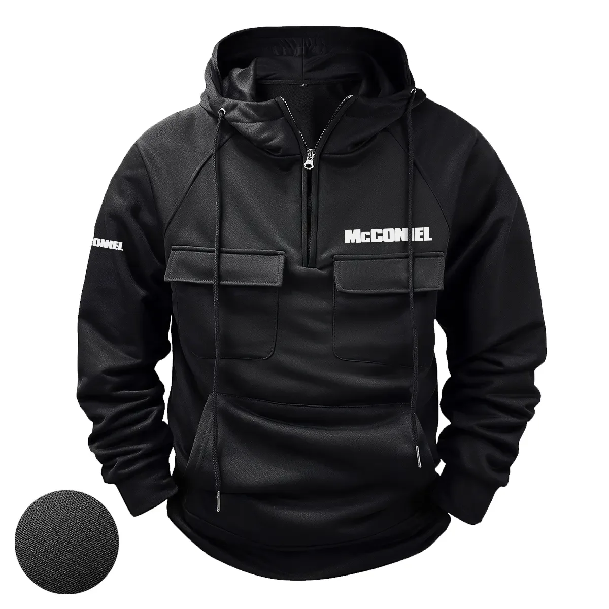 McConnel Exclusive Logo Tactical Quarter Zip Hoodie OUFATQZ0819MEZ - McConnel Hoodie