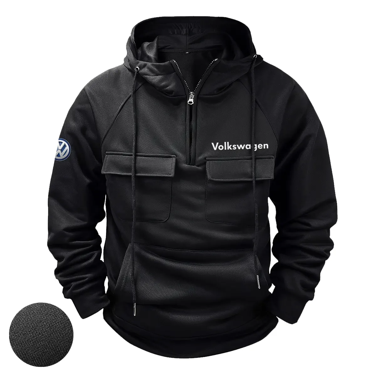 Volkswagen Exclusive Logo Tactical Quarter Zip Hoodie OUFATQZ0819VWZ - Volkswagen Hoodie