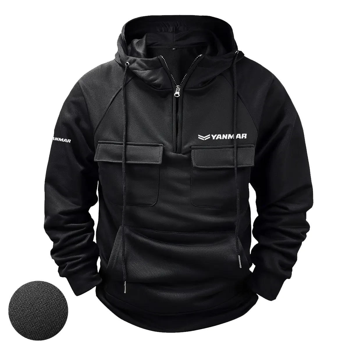 Yanmar Exclusive Logo Tactical Quarter Zip Hoodie OUFATQZ0819YAZ - Yanmar Hoodie