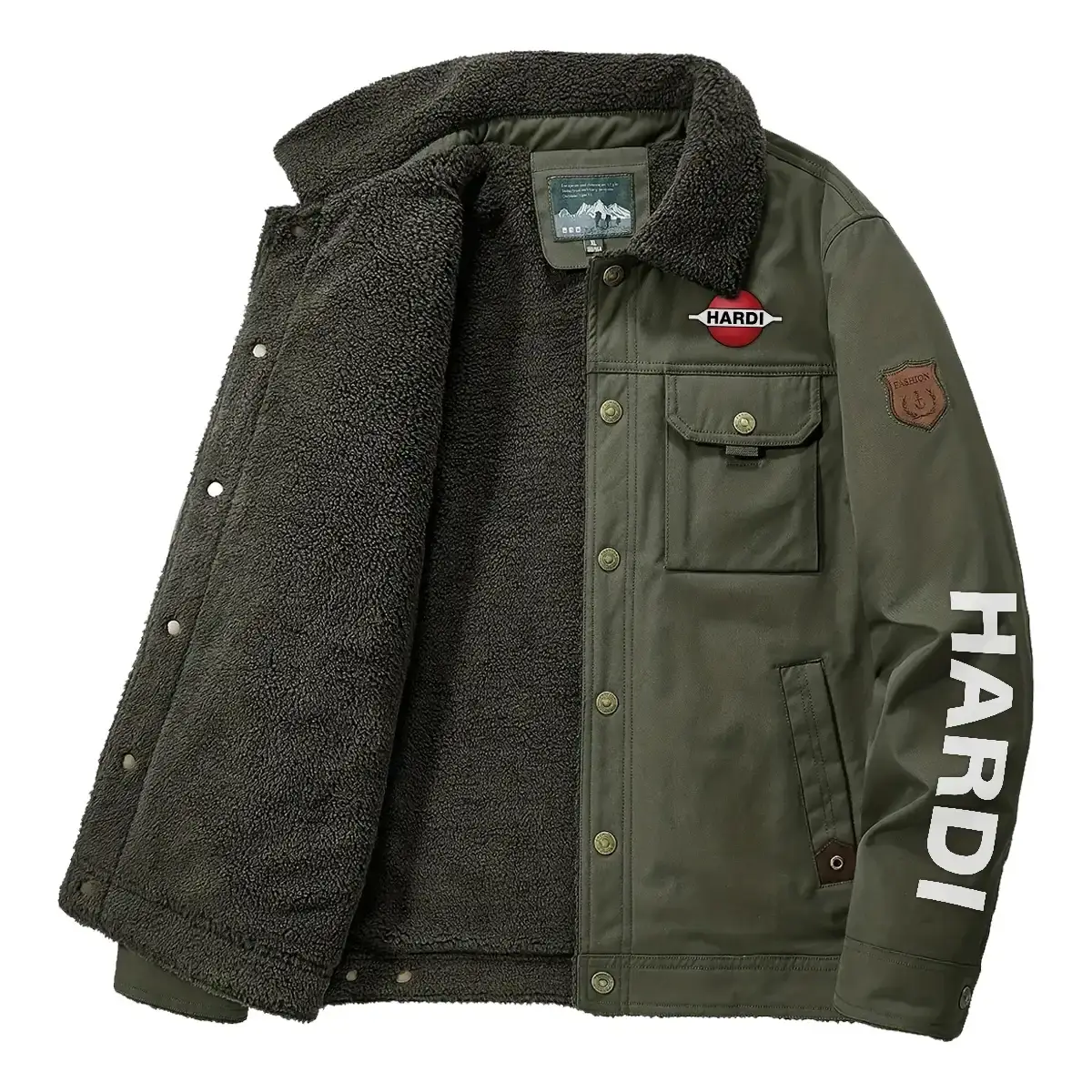 Hardi Exclusive Logo Velvet Coat OUFAVC0611HAZ - Hardi Coat