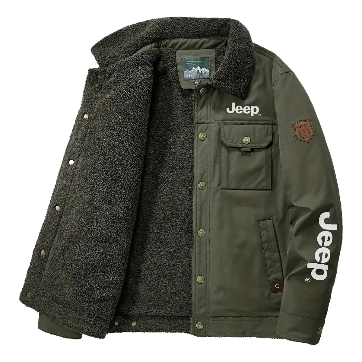 Jeep Exclusive Logo Velvet Coat OUFAVC0611JEZ - Jeep Coat