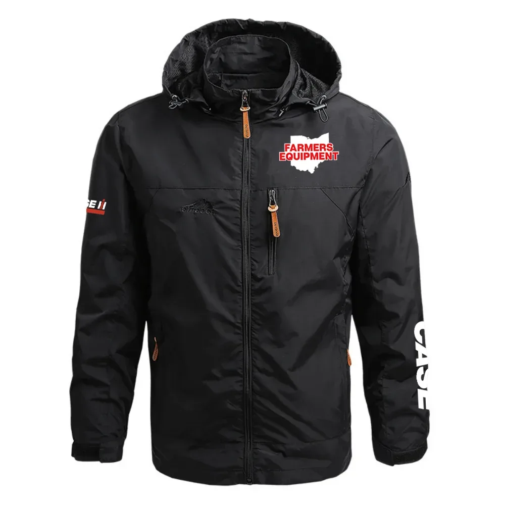 Case IH Farmers Equipment Exclusive Logo Waterproof Outdoor Jacket Detachable Hood OUFAWOJ0819CIF3Z - Case IH Farmers Equipment Gift