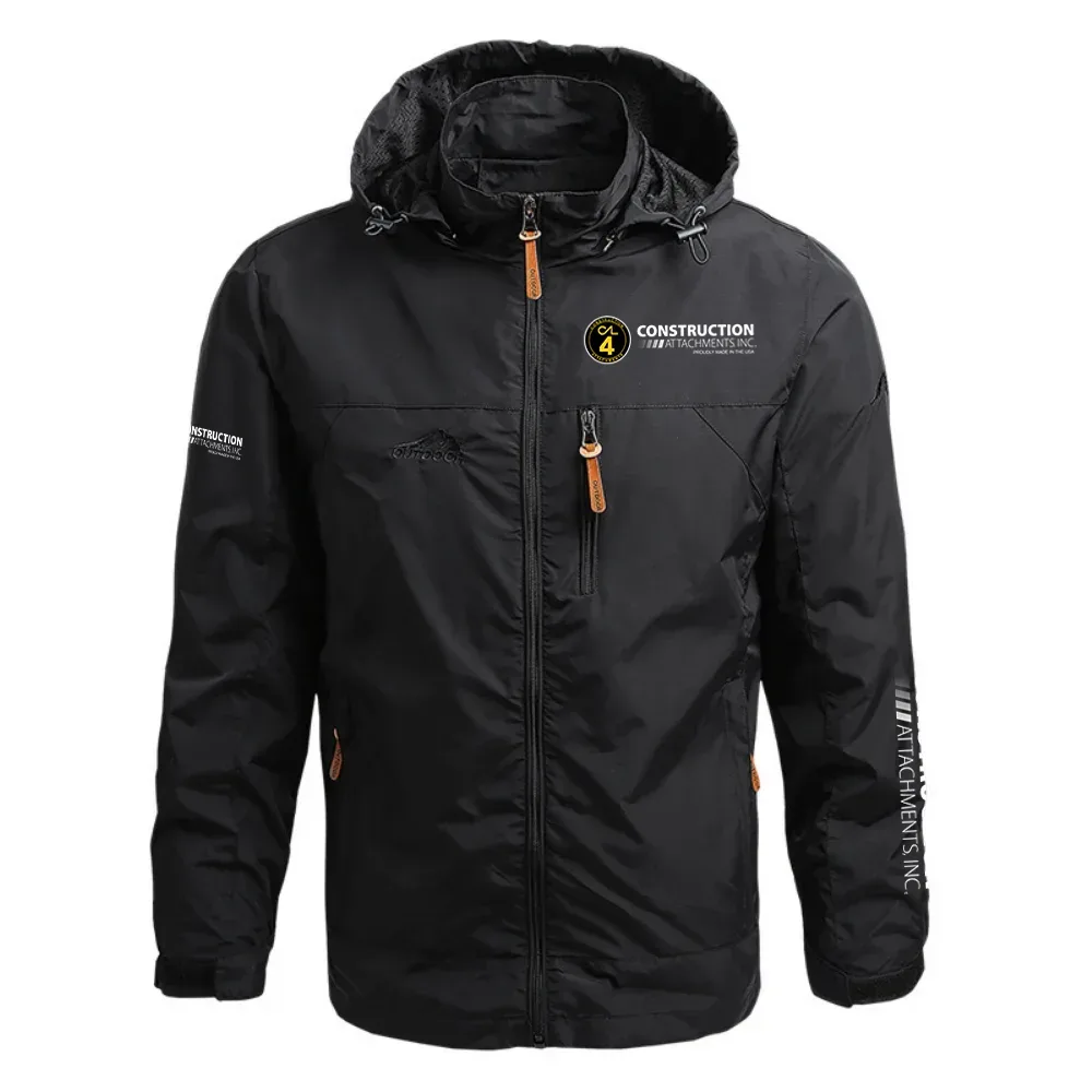 Construction Attachments Inc Exclusive Logo Waterproof Outdoor Jacket Detachable Hood OUFAWOJ0819COZ - Construction Attachments Inc Gift