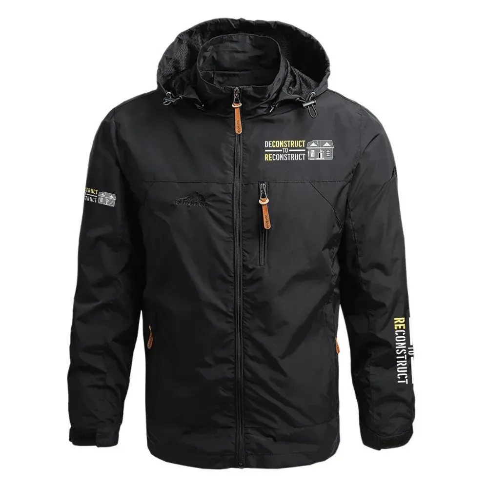 Deconstruct to Reconstruct Exclusive Logo Waterproof Outdoor Jacket Detachable Hood OUFAWOJ0819DEZ - Deconstruct to Reconstruct Gift