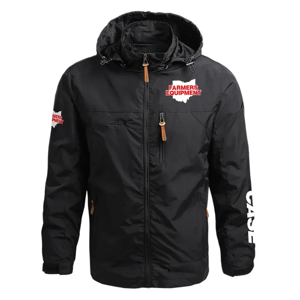 Farmers Equipment Case Exclusive Logo Waterproof Outdoor Jacket Detachable Hood OUFAWOJ0819FQCZ - Farmers Equipment Case Gift