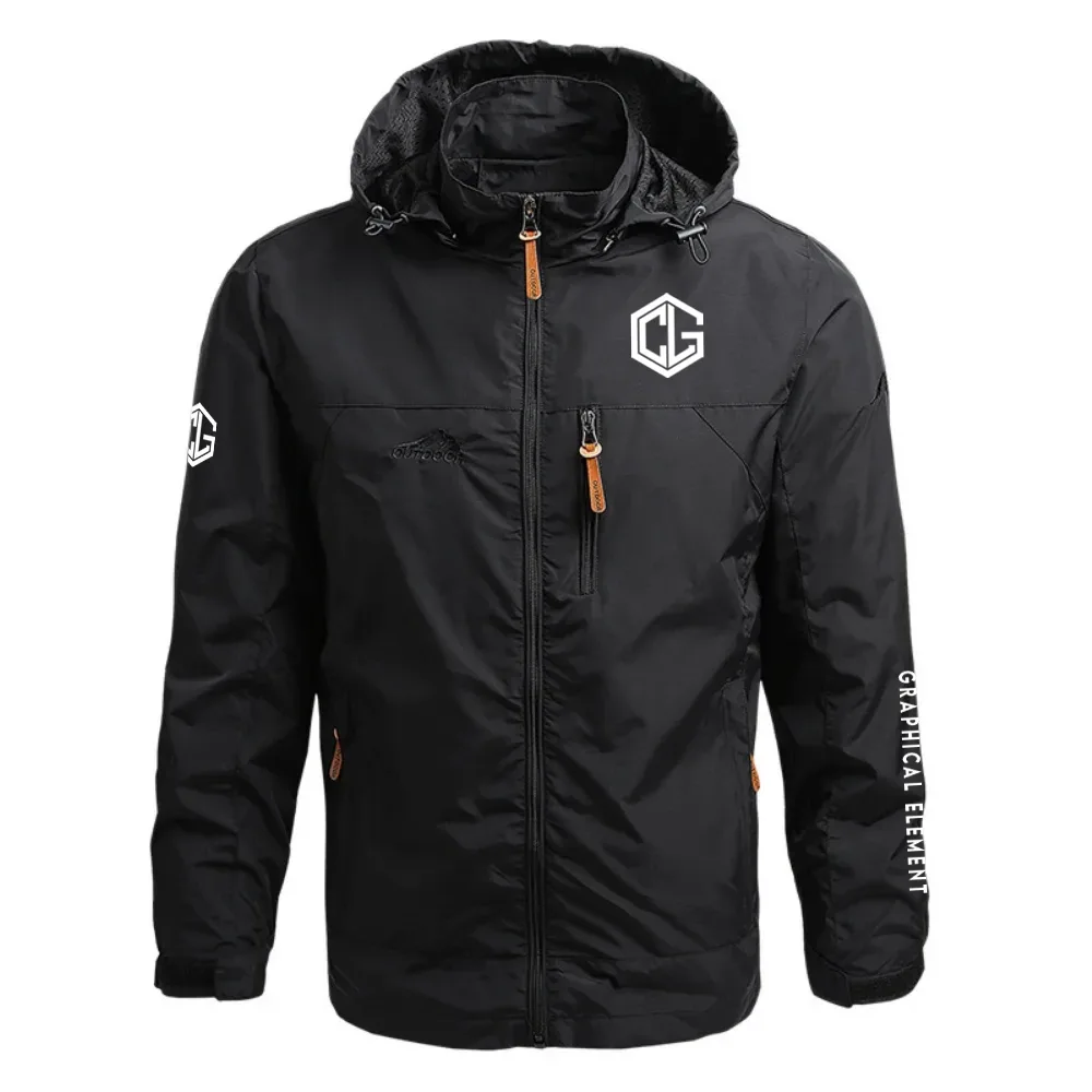 Graphical Element Exclusive Logo Waterproof Outdoor Jacket Detachable Hood OUFAWOJ0819GEZ - Graphical Element Gift