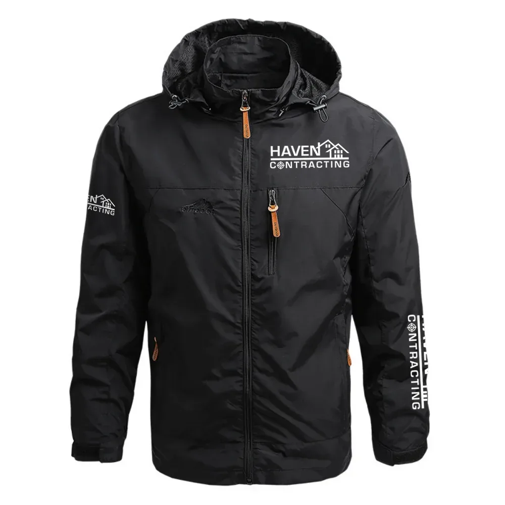 Haven Contracting Exclusive Logo Waterproof Outdoor Jacket Detachable Hood OUFAWOJ0819HCZ - Haven Contracting Gift