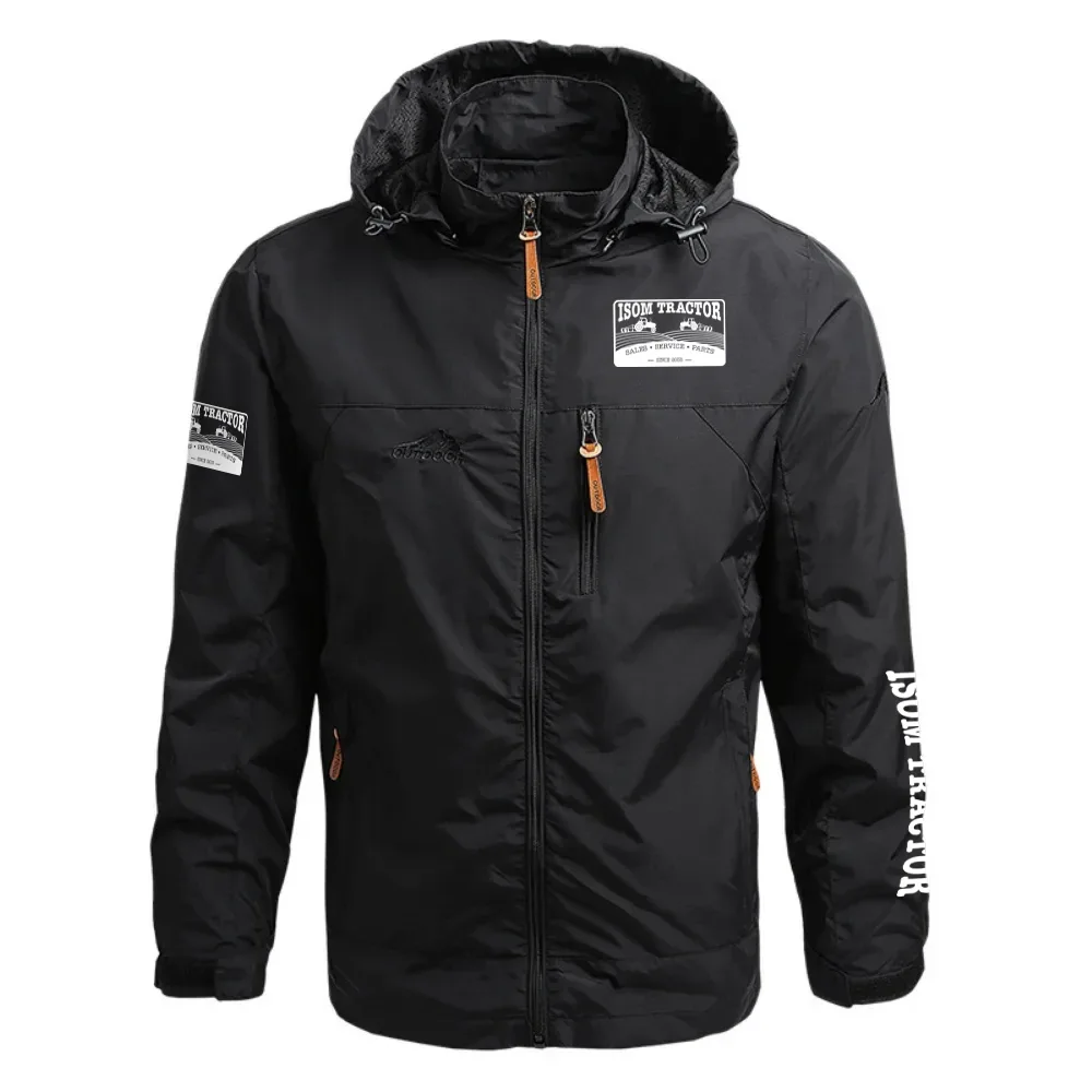 Isom Tractor Exclusive Logo Waterproof Outdoor Jacket Detachable Hood OUFAWOJ0819ITZ - Isom Tractor Gift