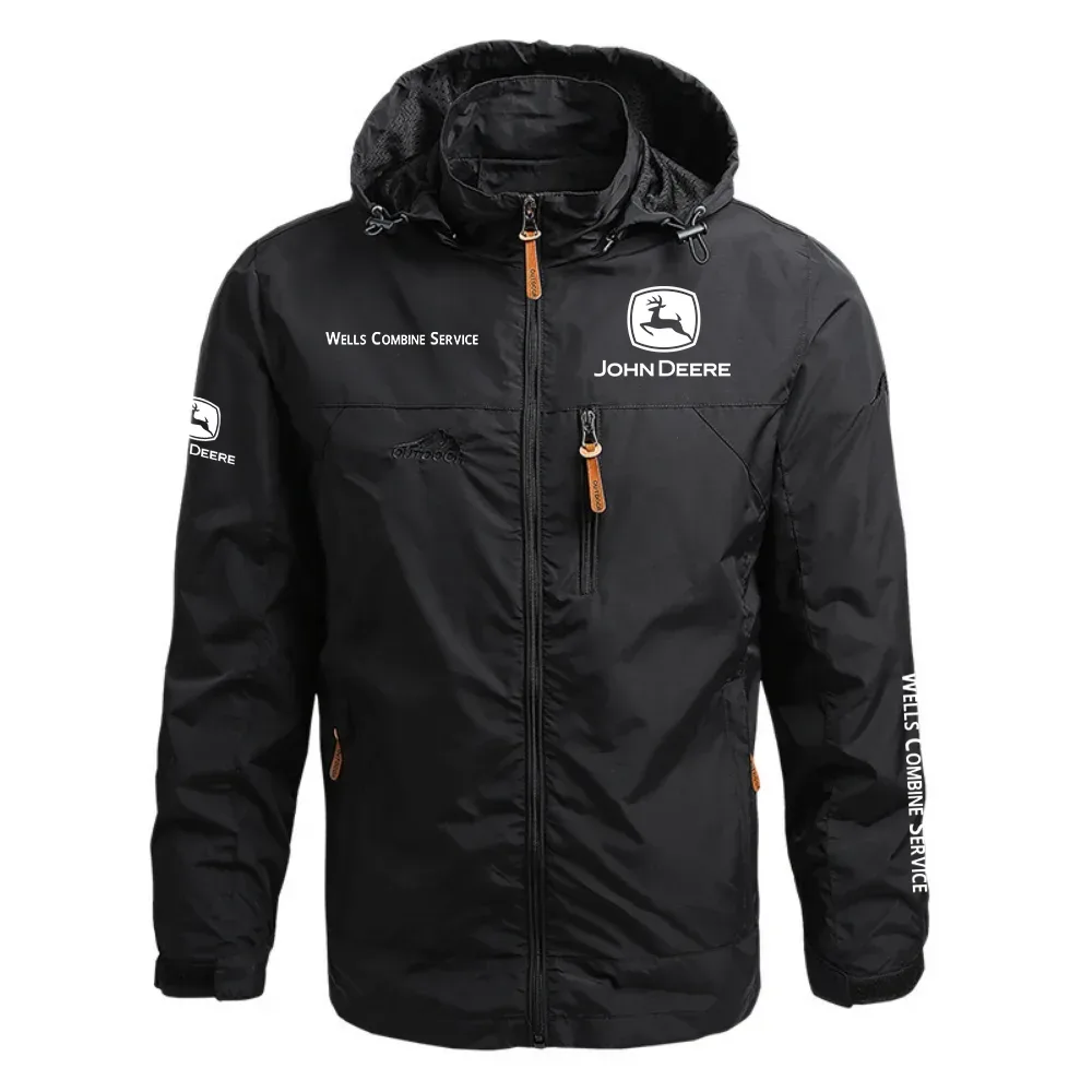 Wells Combine Service Exclusive Logo Waterproof Outdoor Jacket Detachable Hood OUFAWOJ0819JDTZ - Wells Combine Service Gift