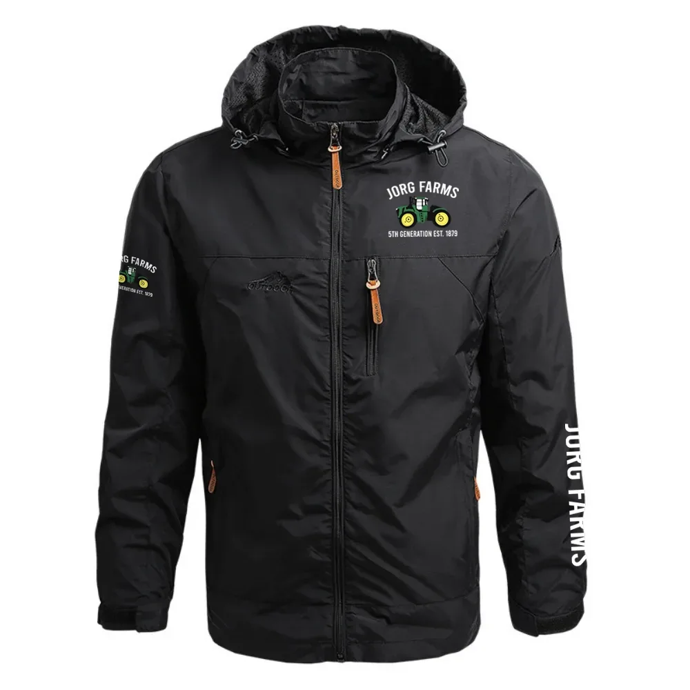 Jorg Farms Exclusive Logo Waterproof Outdoor Jacket Detachable Hood OUFAWOJ0819JF2Z - Jorg Farms Gift