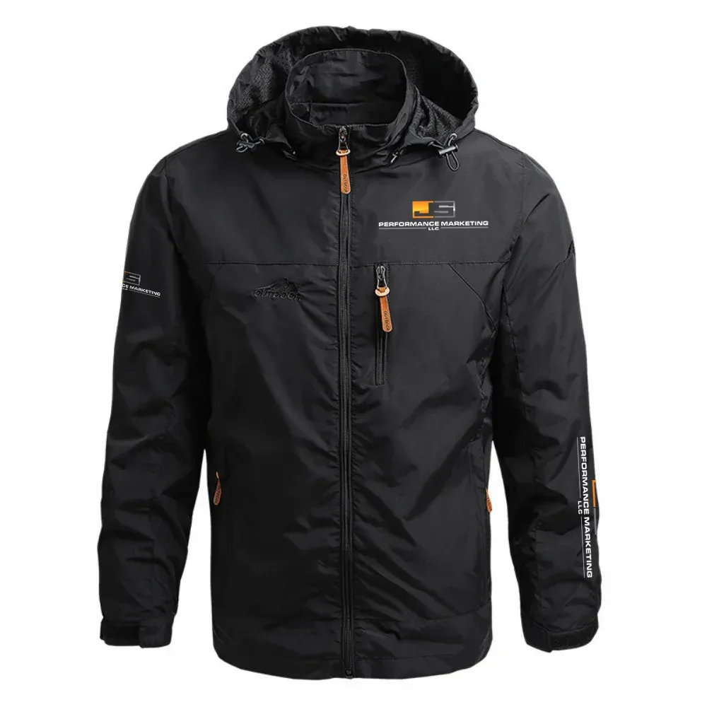 JS Performance Marketing LLC Exclusive Logo Waterproof Outdoor Jacket Detachable Hood OUFAWOJ0819JSZ - JS Performance Marketing LLC Gift