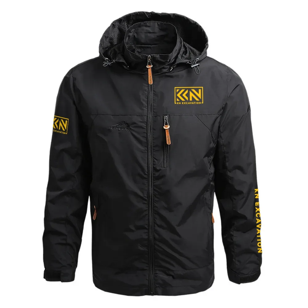 KN Excavation Exclusive Logo Waterproof Outdoor Jacket Detachable Hood OUFAWOJ0819KXZ - KN Excavation Gift