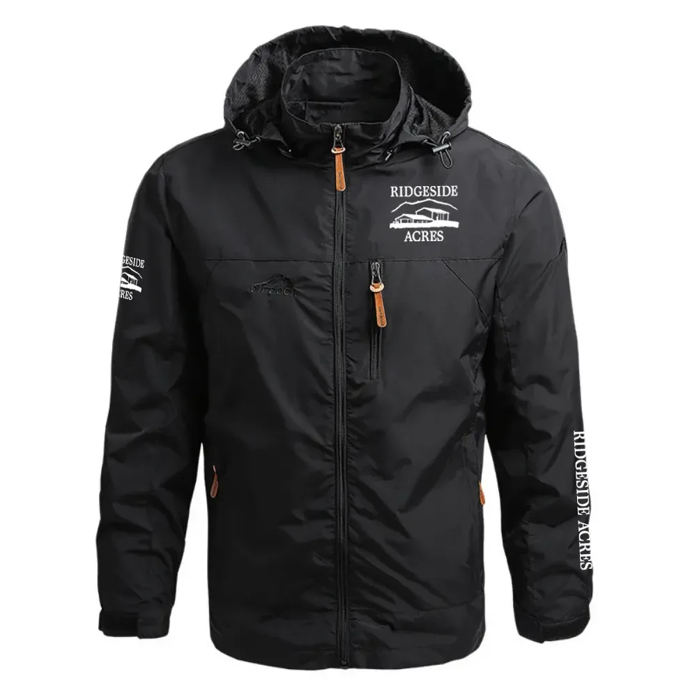 Ridgeside Acres Exclusive Logo Waterproof Outdoor Jacket Detachable Hood OUFAWOJ0819RASZ - Ridgeside Acres Gift
