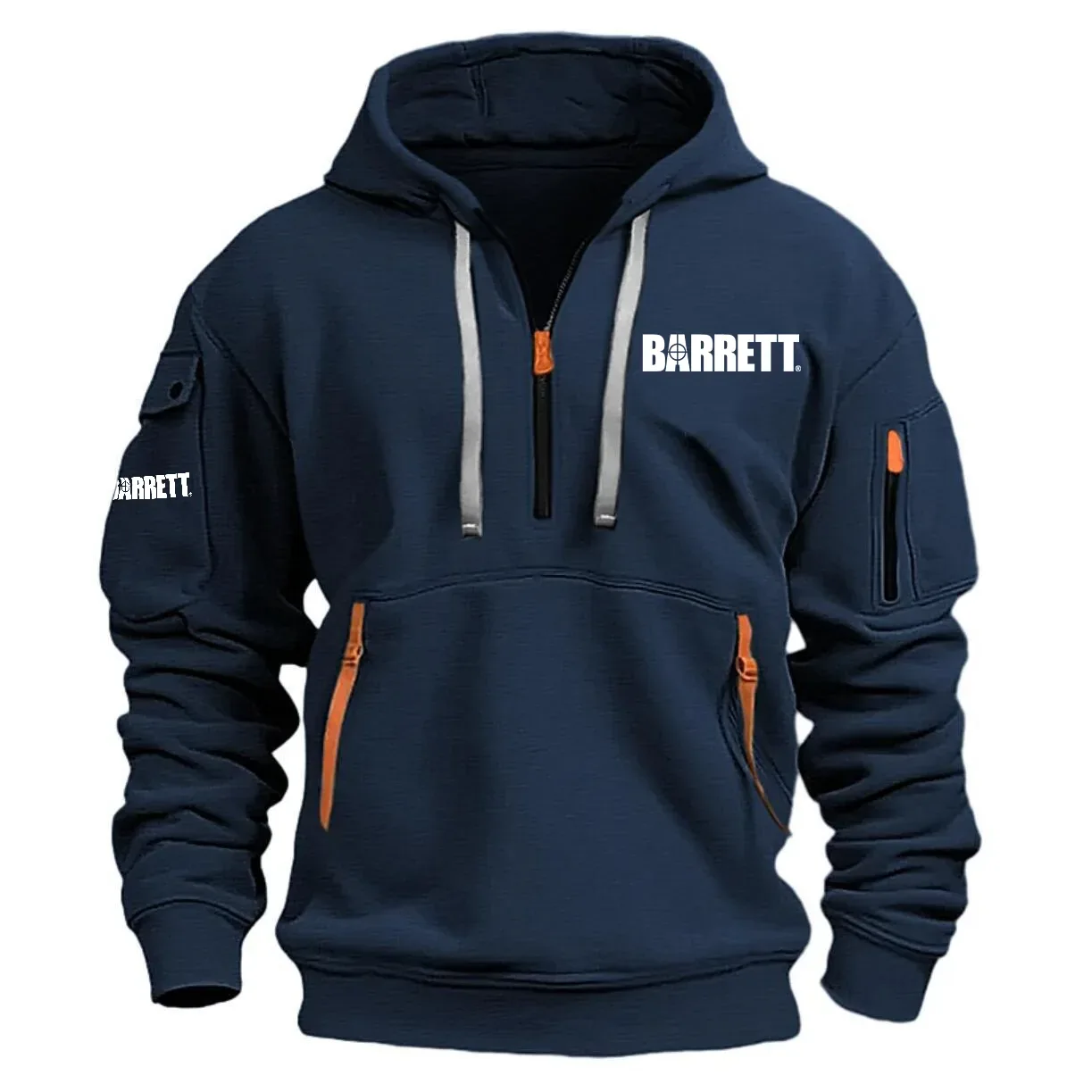 Barrett Exclusive Logo Half Zipper Hoodie OUHUHHZ0815BTZ - Barrett Hoodie