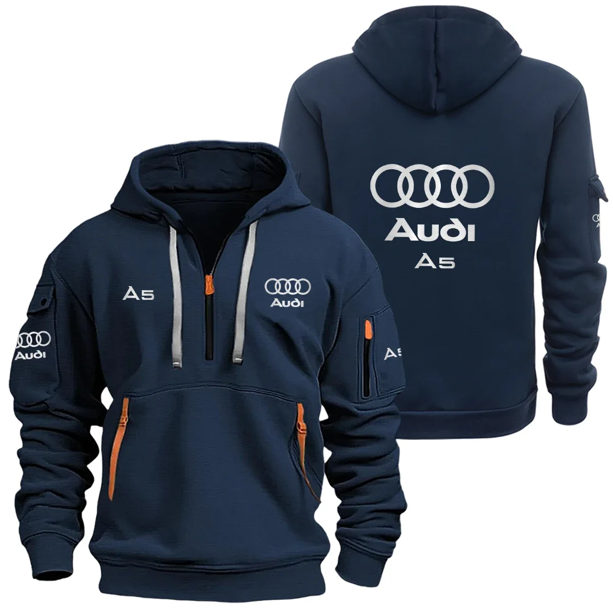 Audi A5 Half Zipper Hoodie SNOVHHZ25AUA5 - Audi A5 Hoodie