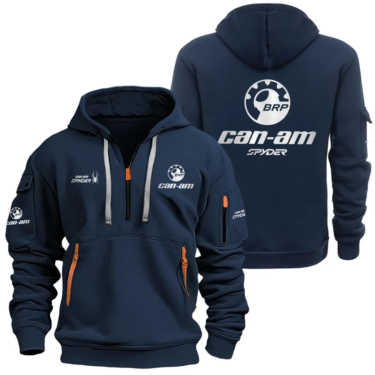 Can-Am Spyder Half Zipper Hoodie SNOVHHZ25CMCAS - Can-Am Spyder Hoodie