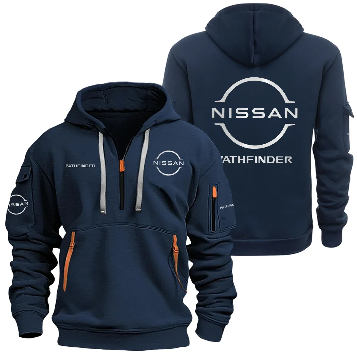 Nissan Pathfinder Half Zipper Hoodie SNOVHHZ25NIPAT - Nissan Pathfinder Hoodie