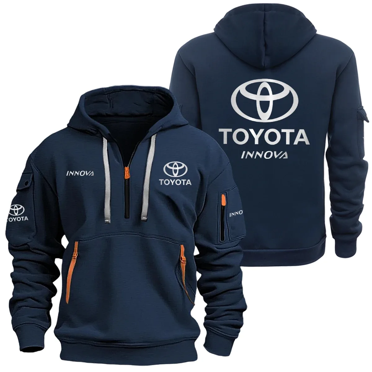 Toyota Innova Half Zipper Hoodie SNOVHHZ25TYINN - Toyota Innova Hoodie