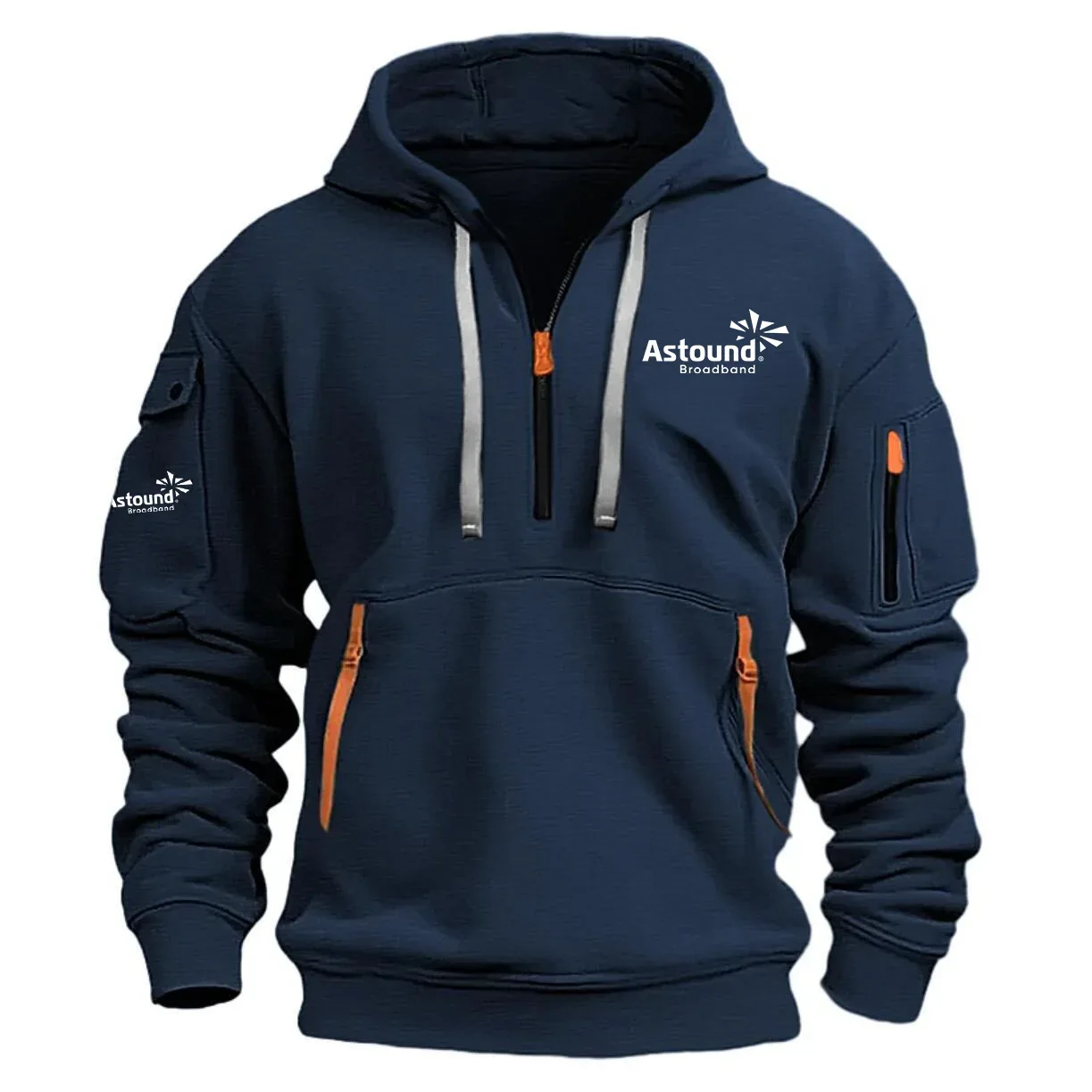 RCN Astound Broadband Exclusive Logo Half Zipper Hoodie TOTTHHZ1012RCZ - RCN Astound Broadband Hoodie