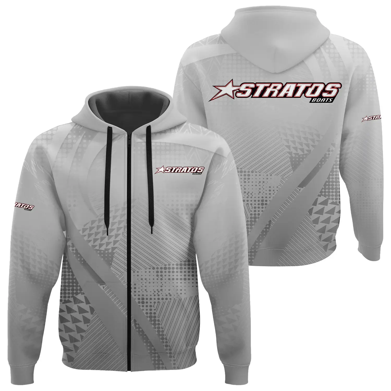 Stratos Exclusive Logo Zipper Hoodie TTFSHDZ3D081907SAZ - Stratos Hoodie