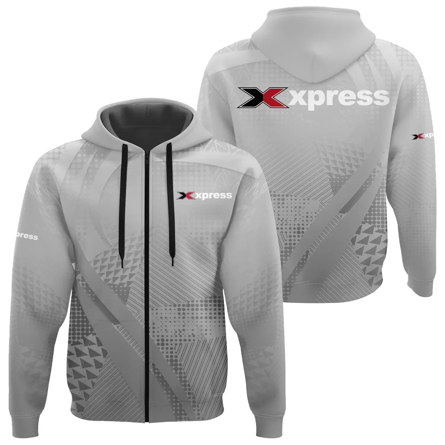 Xpress Exclusive Logo Zipper Hoodie TTFSHDZ3D081907XBZ - Xpress Hoodie