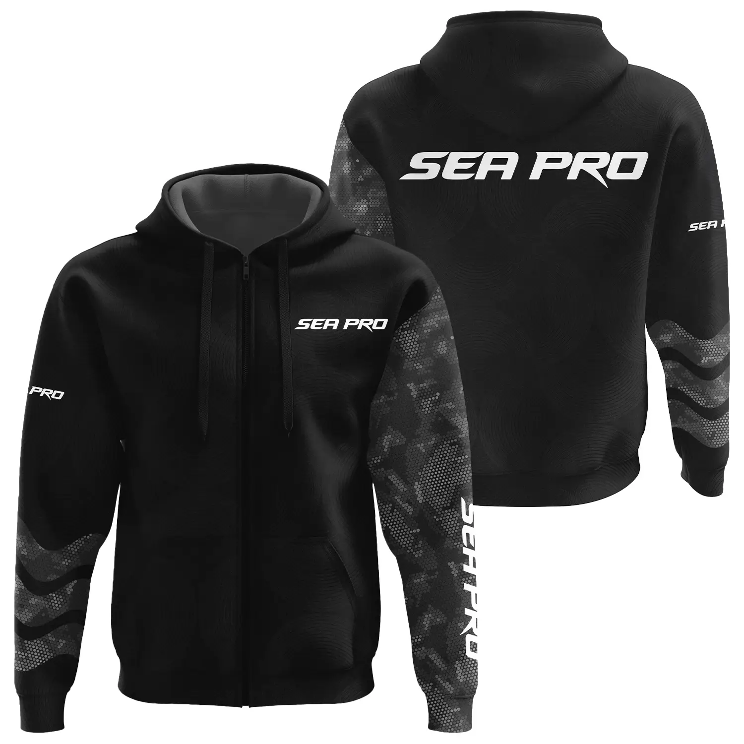 Sea Pro Exclusive Logo Zipper Hoodie TTFSHDZ3D081911SPZ - Sea Pro Hoodie